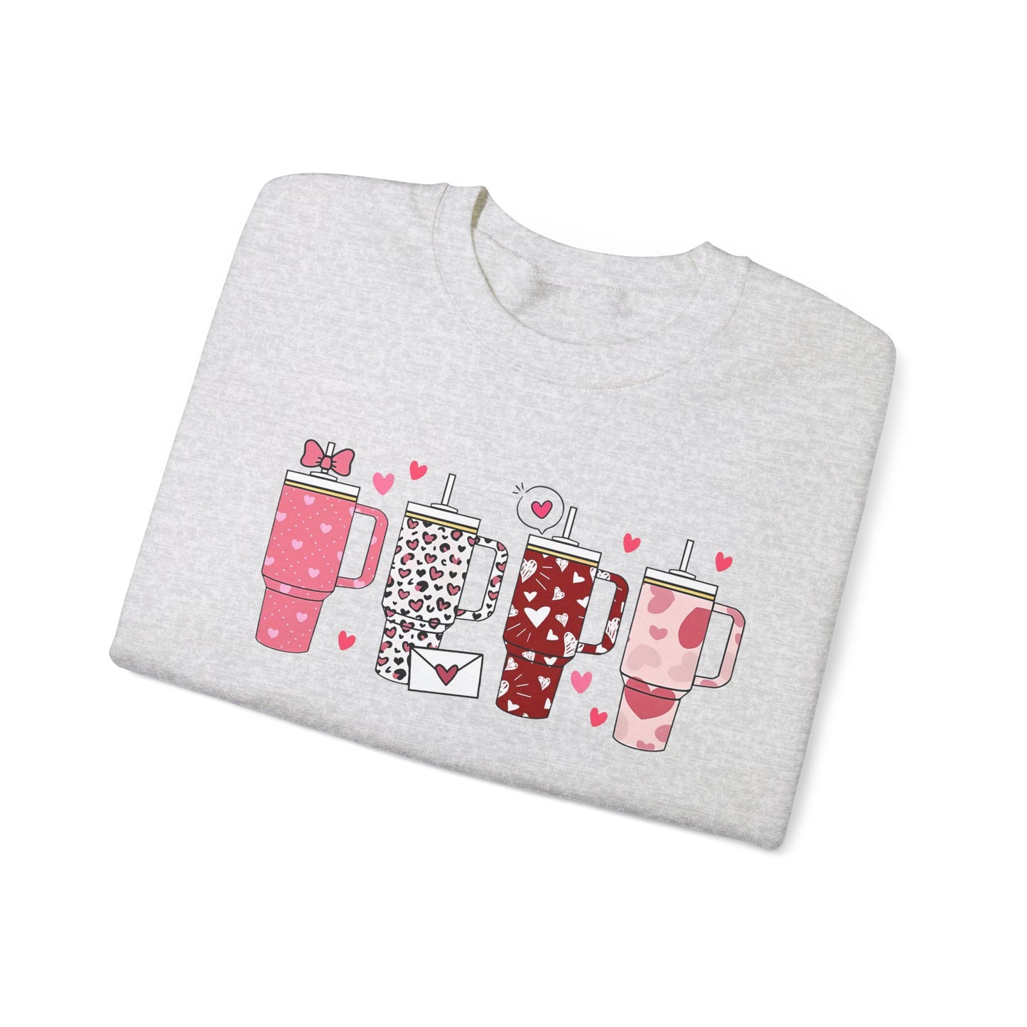 Valentine's Day Trendy Cup Sweatshirt - Gifts For Her - Trending Sweatshirt