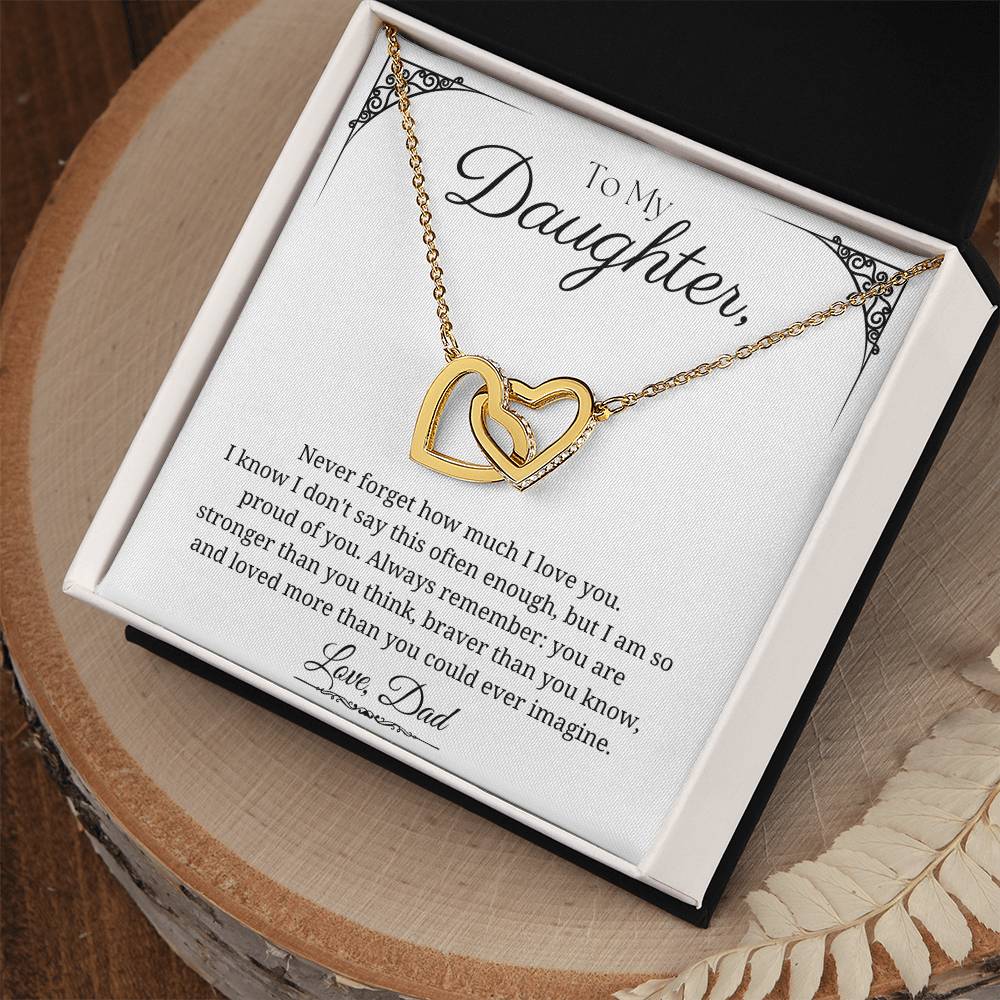 Stronger Than You Think, Braver Than You Know, Loved More Than You Could Ever Imagine | Gift for Daughter from Dad | Birthday Gift | Christmas Gift | Graduation Gift