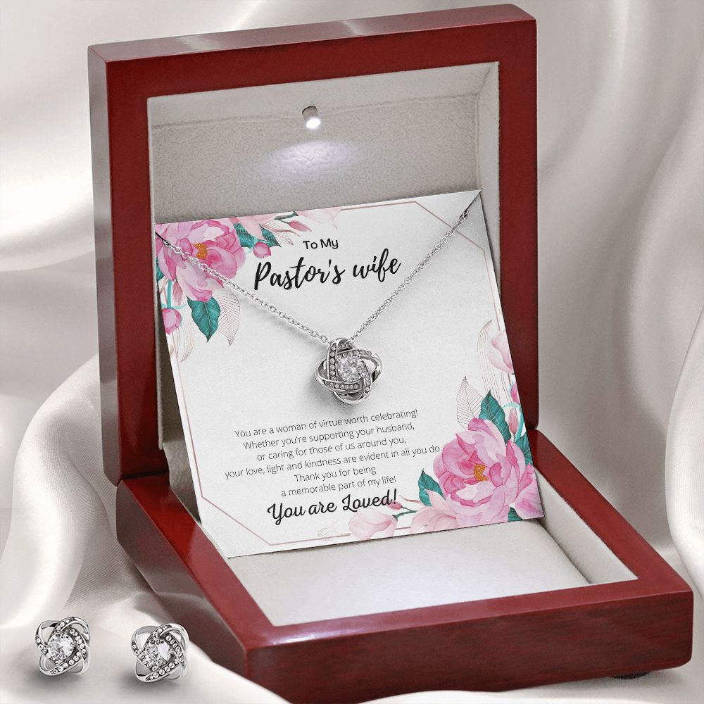 To My Pastor's Wife Earring and Necklace set
