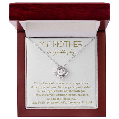My Mother-Gift for Mother on wedding day- gift for Mother Of The Bride - Gift from Daughter to Mom