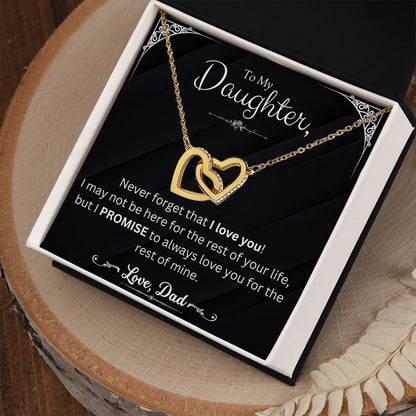 Promise To Love You - Gift for Daughter from Dad - Interlocking Hearts