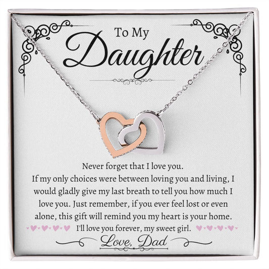 Give My Last Breath - Gift for Daughter from Dad - Christmas Gift, Birthday Gift, Graduation Gift, Wedding Gift